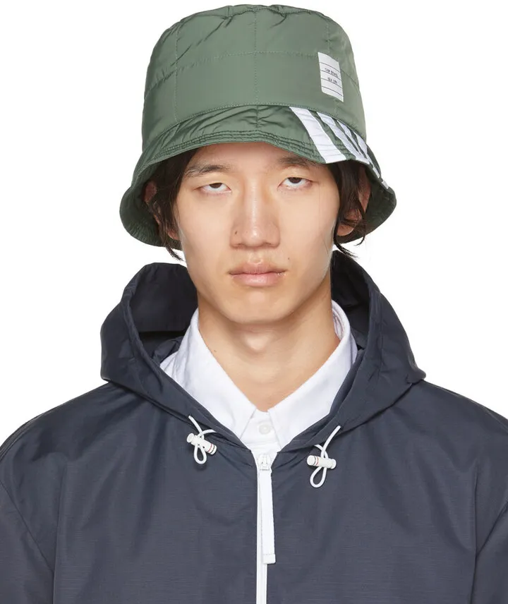 Thom Browne Green 4-Bar Bucket Hat