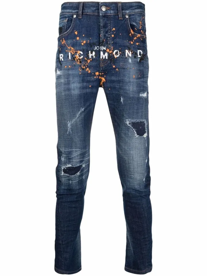 Logo-Print Slim-Fit Jeans