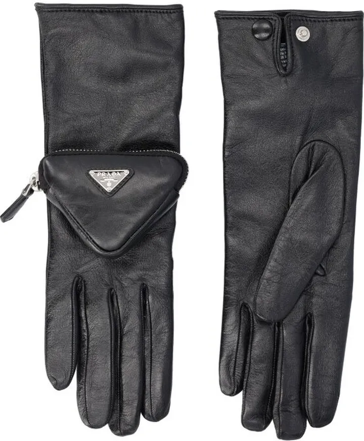 Prada Logo Pouch-Detail Gloves