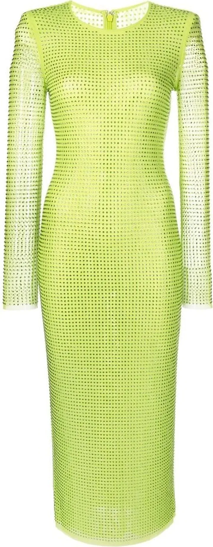 Hot Fix perforated midi dress