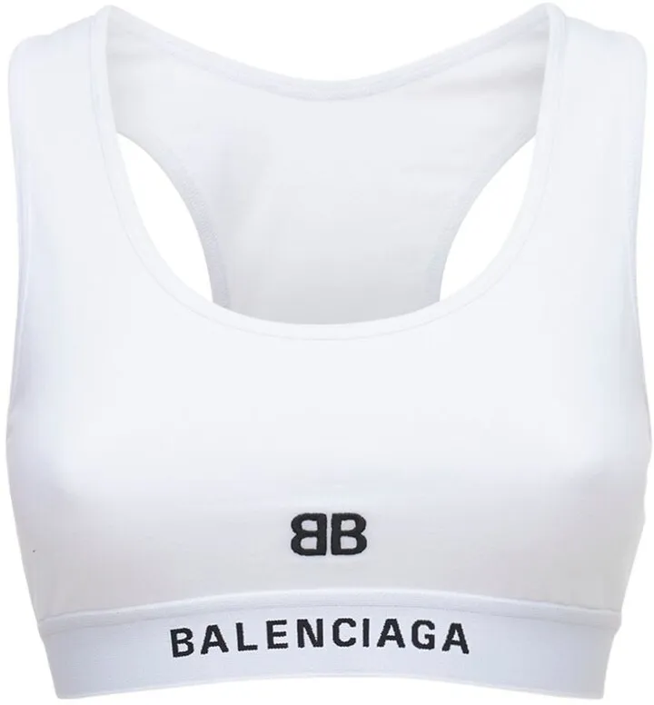 Cotton jersey sports bra