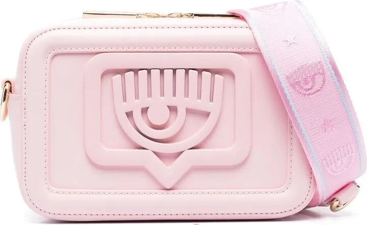 Eyelike-plaque shoulder bag