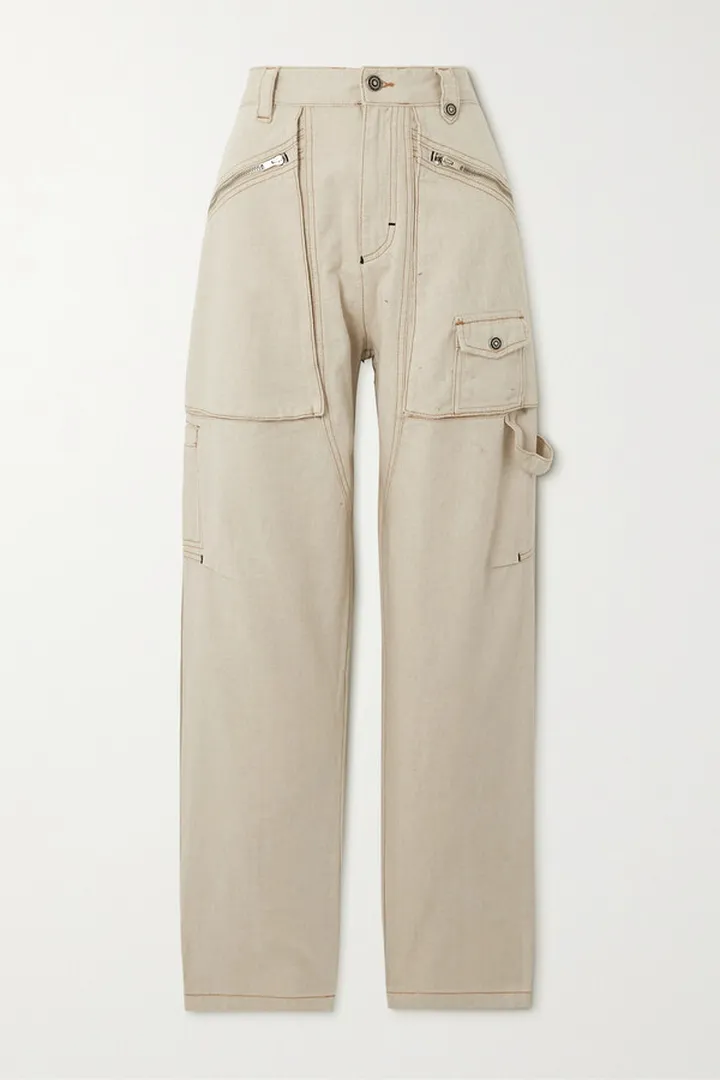 Isabel Marant - Paciane Boyfriend Cargo Jeans - Ecru