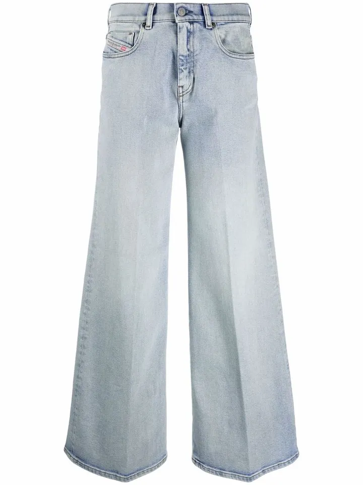 Wide-Leg Denim Jeans