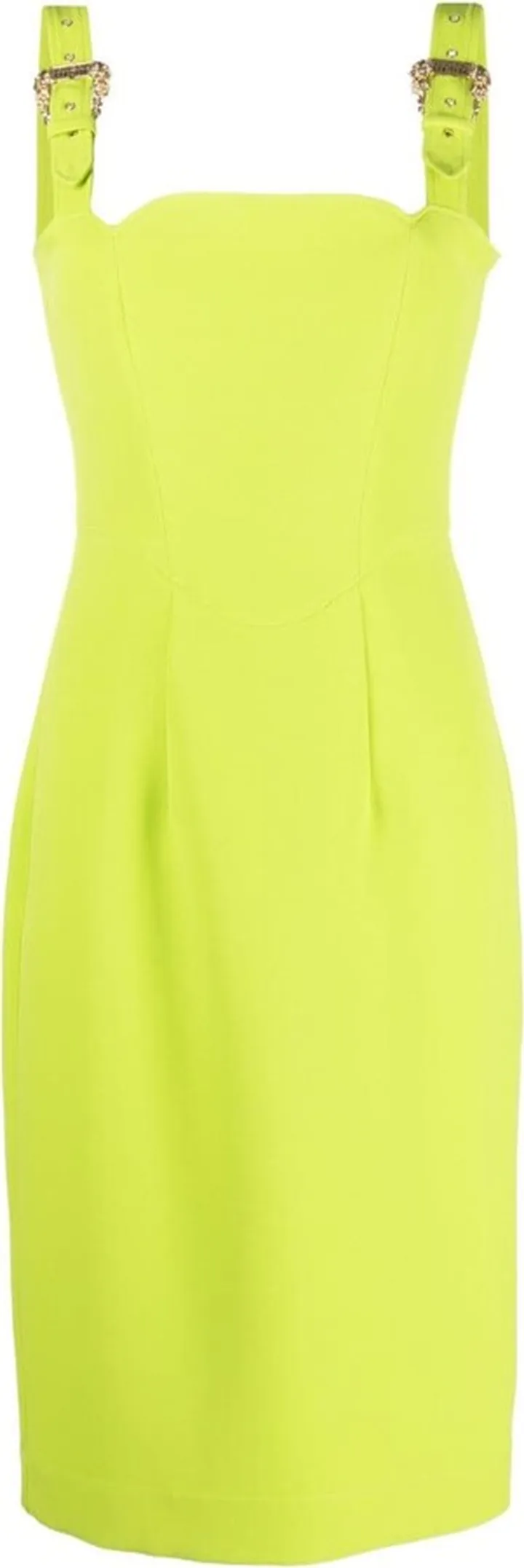 Baroque-Buckle Midi Dress