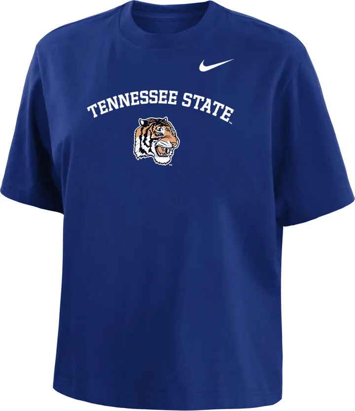 Nike Women's College (Tennessee State) Boxy T-Shirt in Blue
