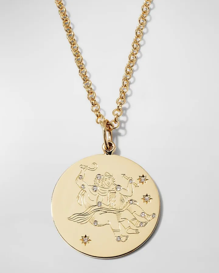 Yellow Gold Gemini Diamond Pendant