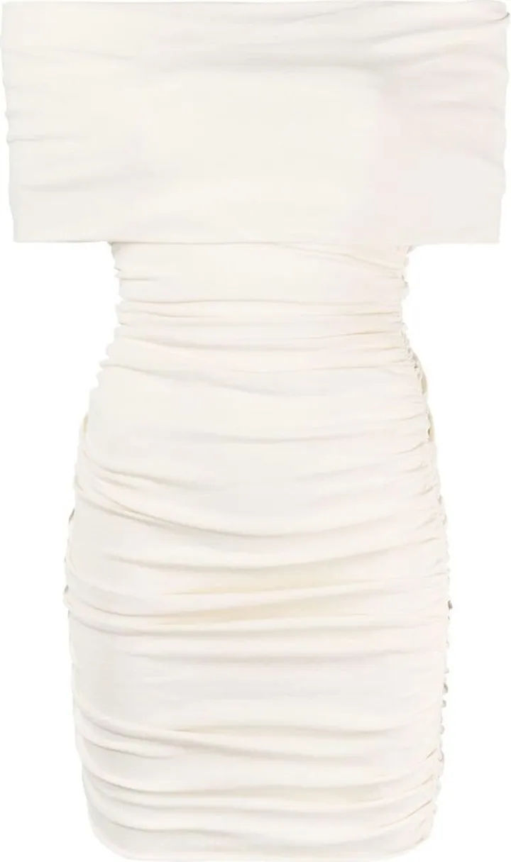Ruched Off-Shoulder Dress