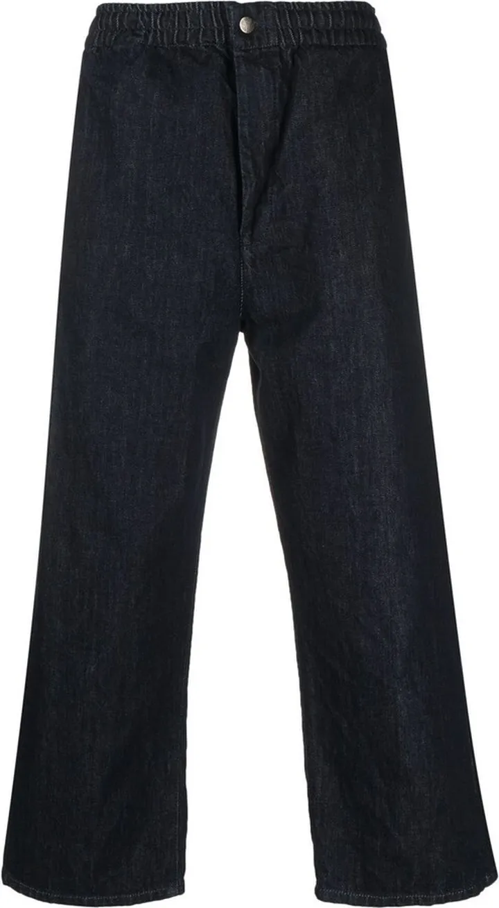 Kobe elasticated waistband wide-leg jeans