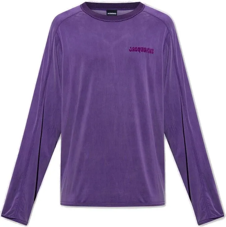 Jacquemus Logo Embroidered Crewneck Long Sleeve Shirt