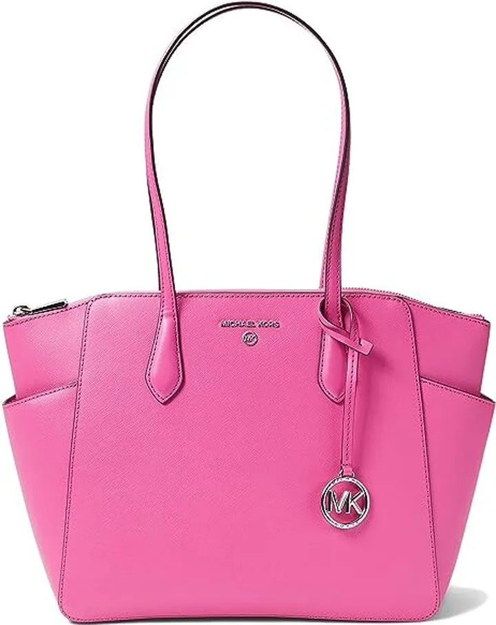 MICHAEL Michael Kors Marilyn Medium Top Zip Tote (Cerise) Tote Handbags