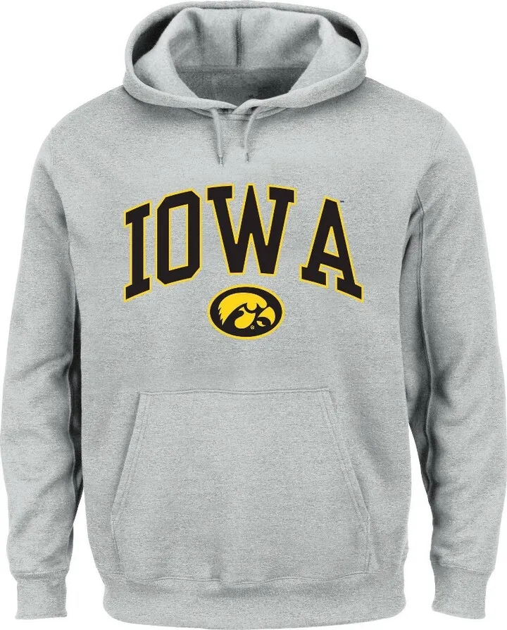 NCAA Iowa Hawkeyes Men's Big and Tall Gray Hoodie - 5X