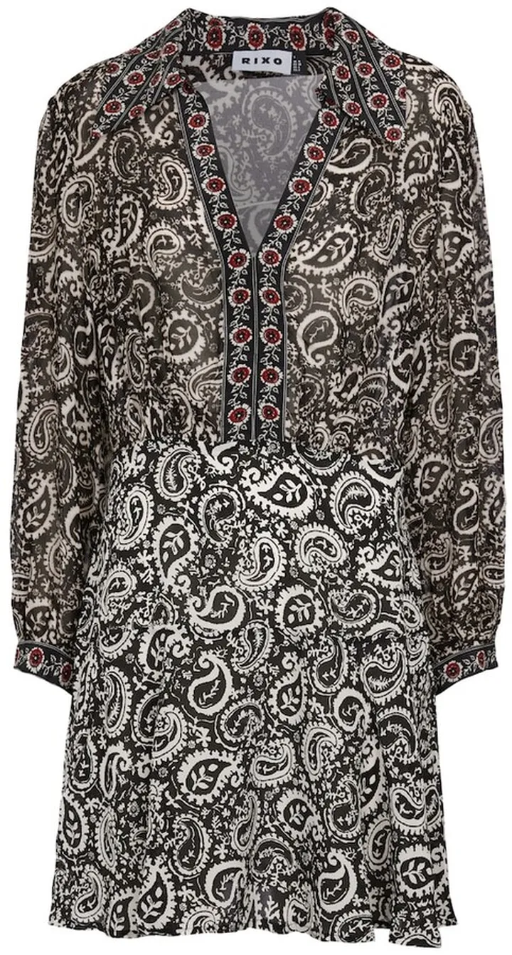 Indy paisley-printed silk minidress