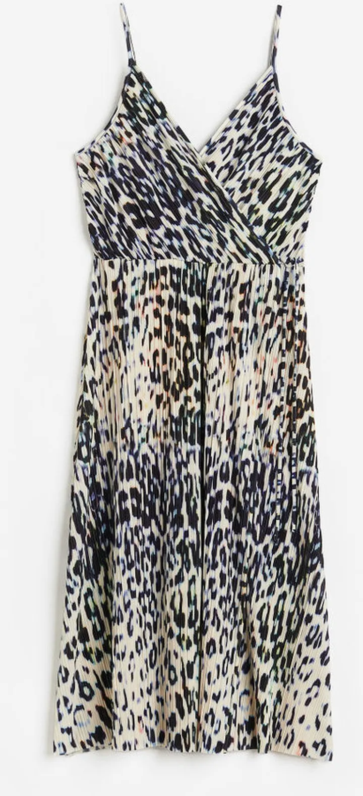 Pleated Wrapover Dress