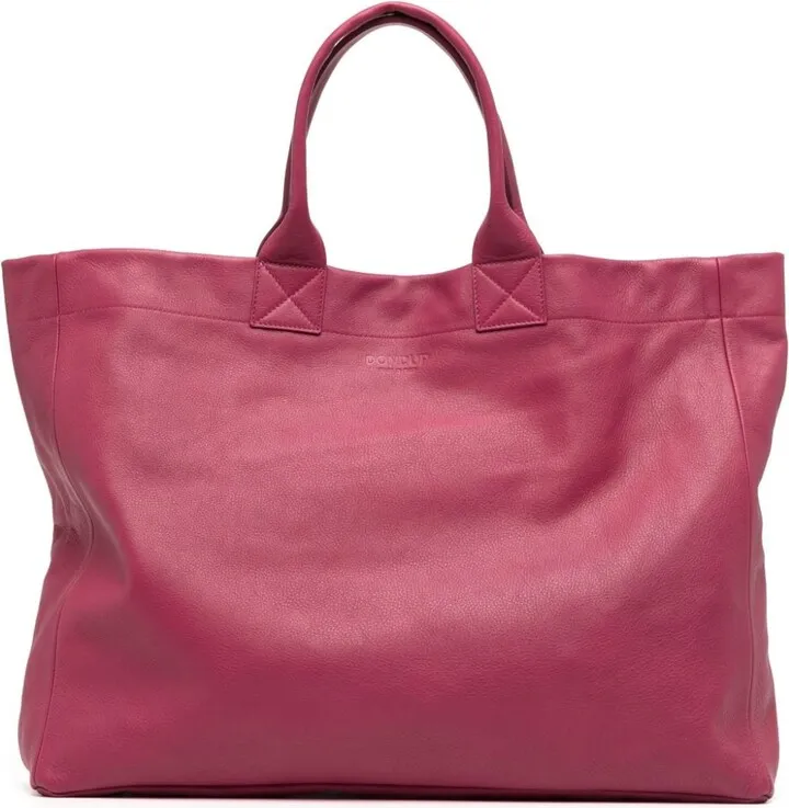 Large leather shopper