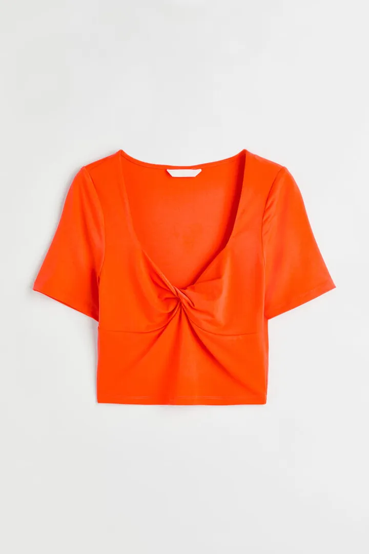 Twisted-detail Crop Top