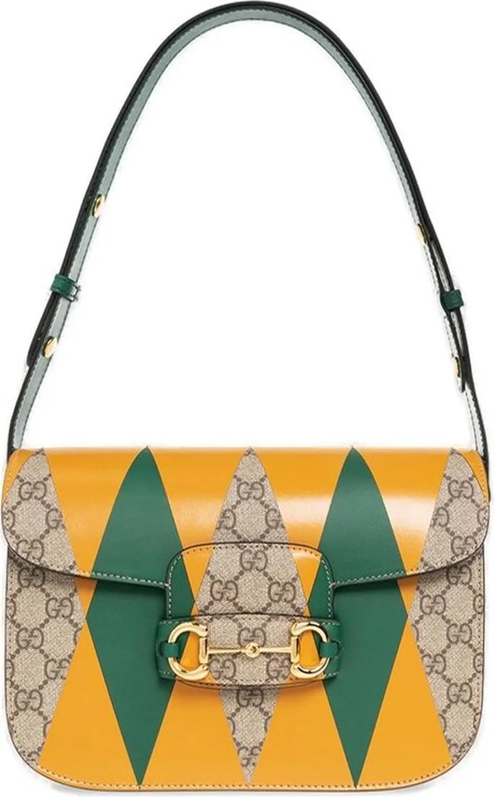 Gucci Horsebit 1955 Geometric Pattern Small Shoulder Bag