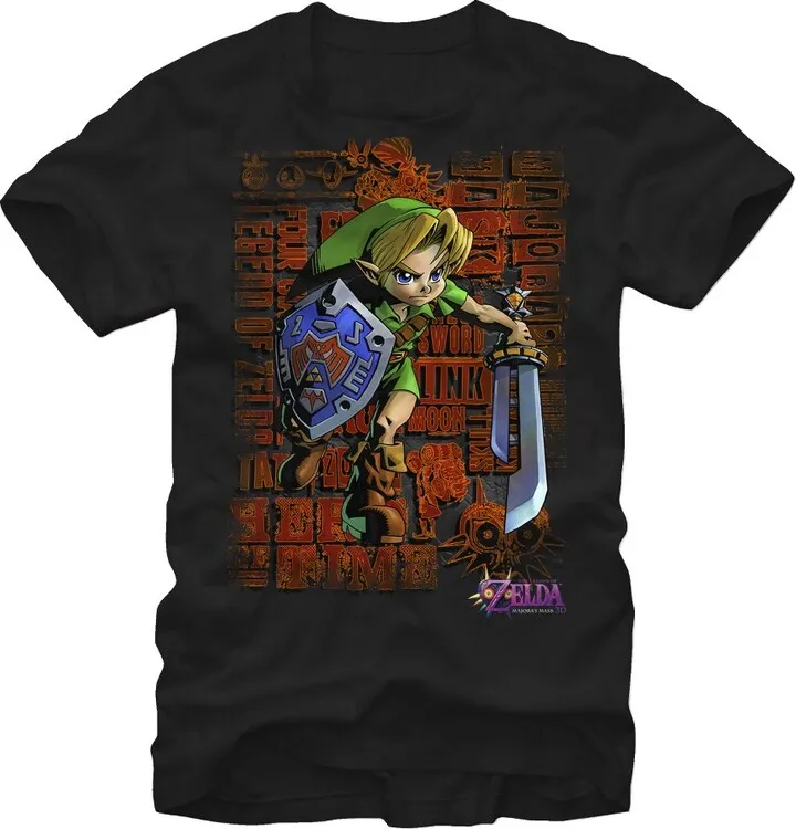 Men's Nintendo Legend of Zelda Link Dash T-Shirt - Black - X Large