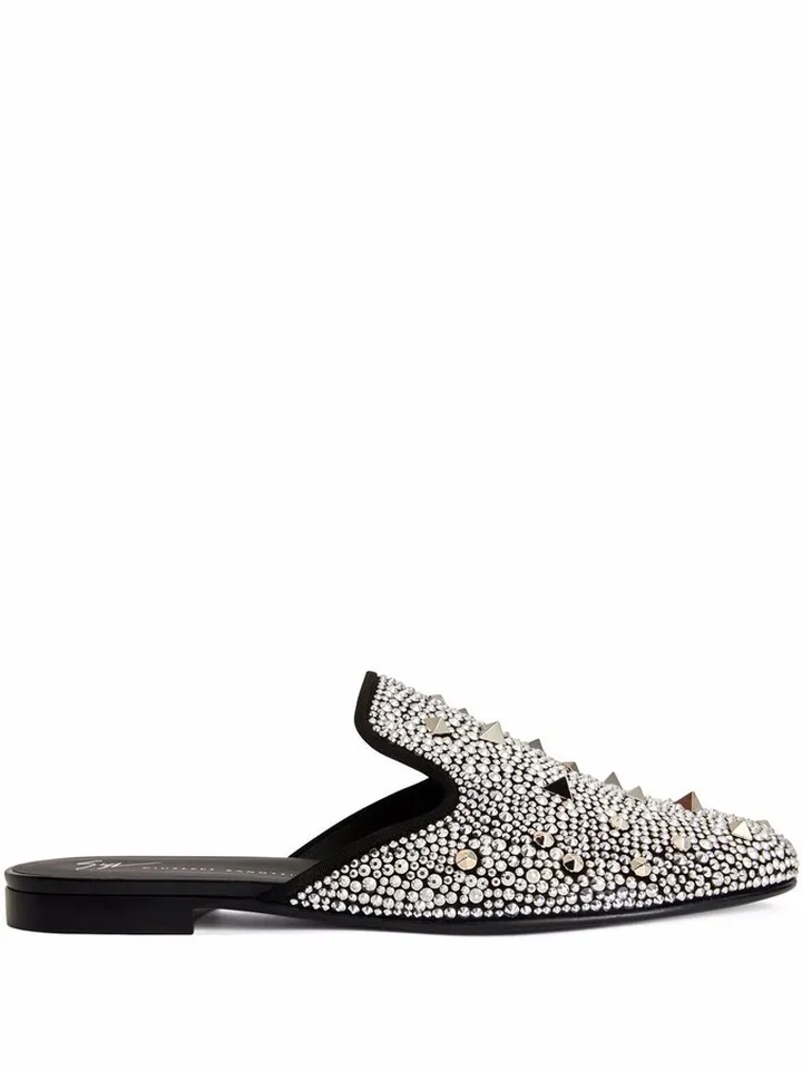 Jeffrey crystal-embellished loafers