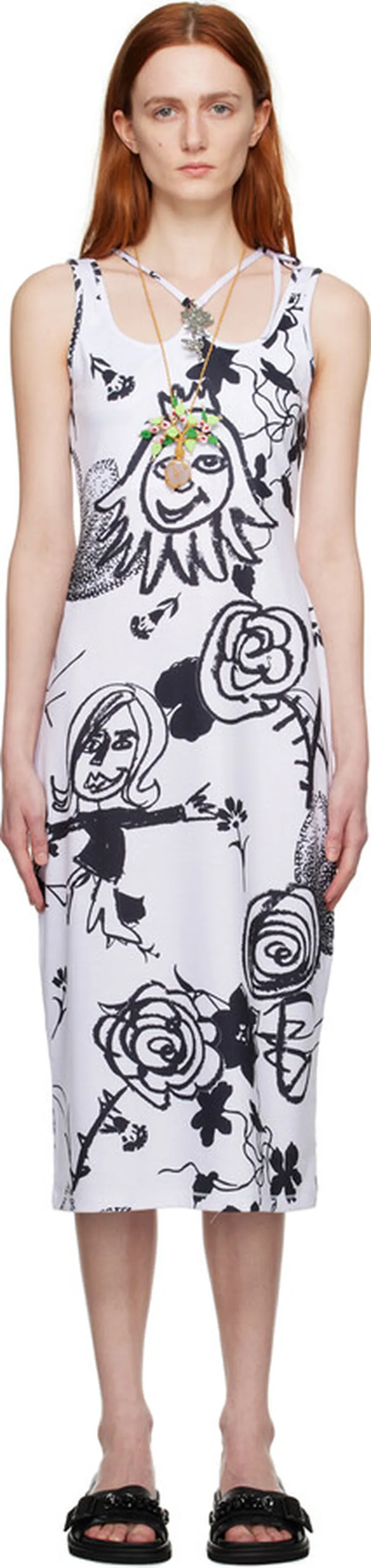 Chopova Lowena SSENSE Exclusive White Mars Midi Dress