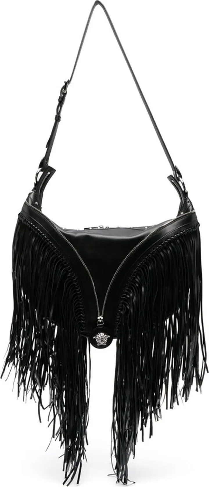 Repeat fringed shoulder bag