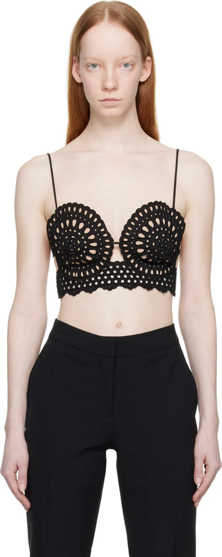 Stella McCartney Black Scalloped Camisole