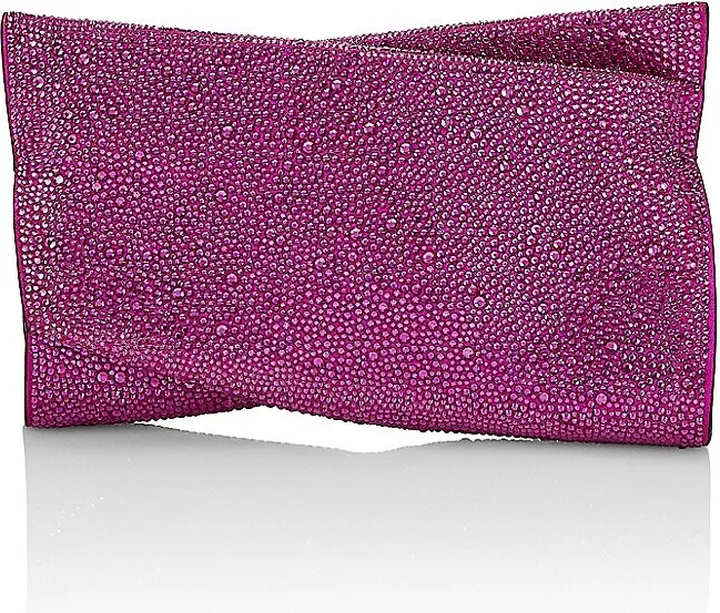 Loubitwist Suede & Crystal Bag