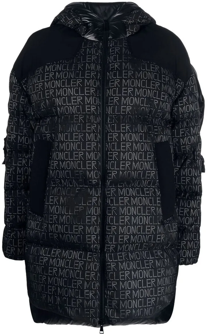 Logo-Print Hooded Coat