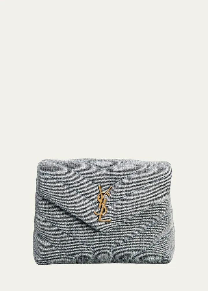 Loulou Toy YSL Denim Shoulder Bag