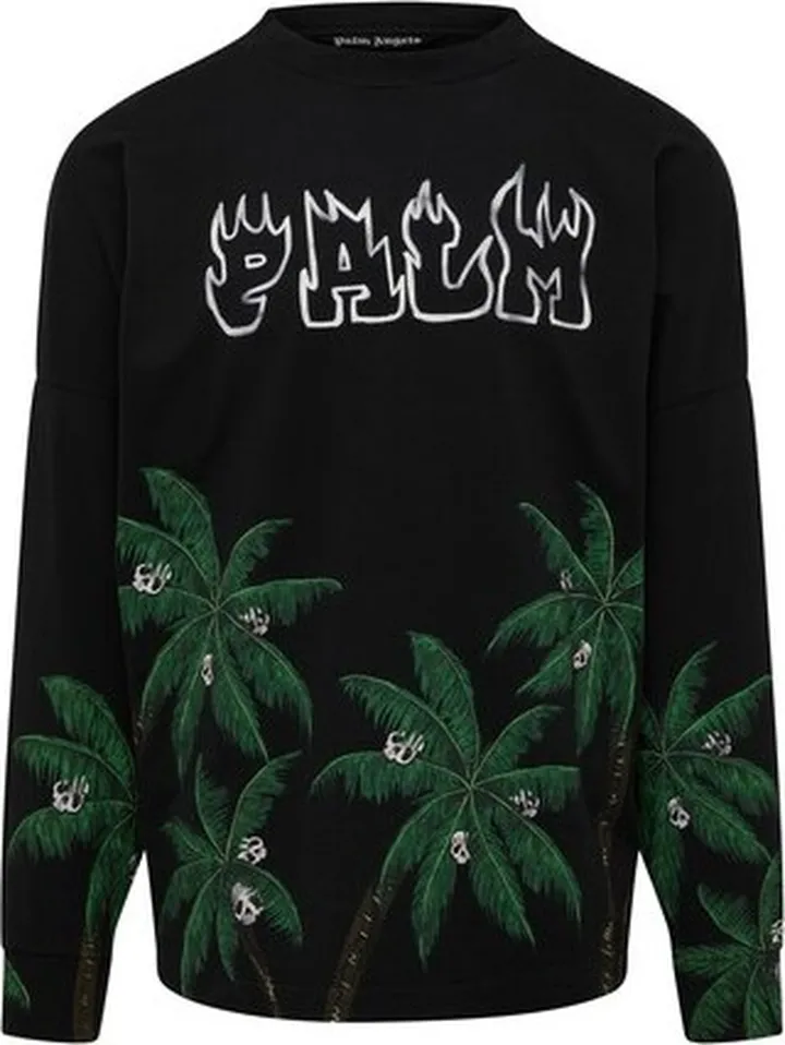 T-shirt over palmiers & crânes