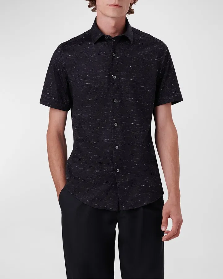 Men's OoohCotton Tech Heathered Sport Shirt