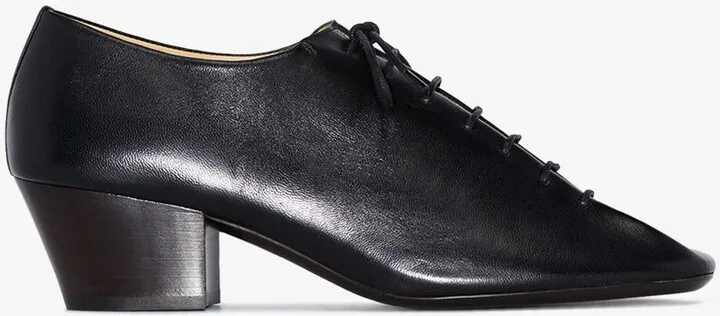 Black 50 Square Toe Derby Shoes