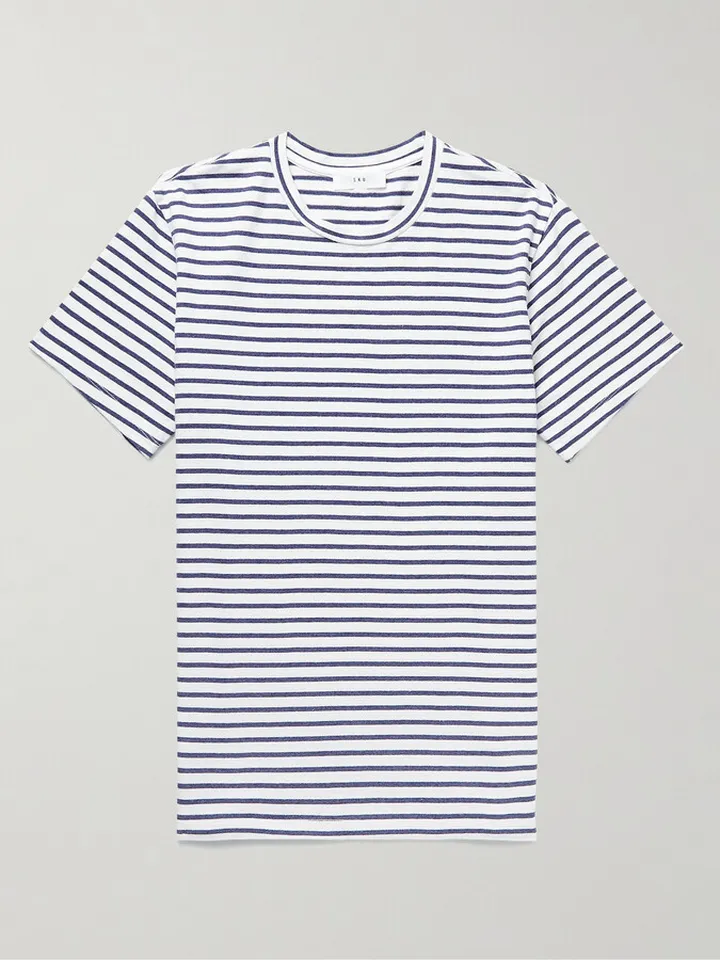 Striped Cotton-Blend Jersey T-Shirt