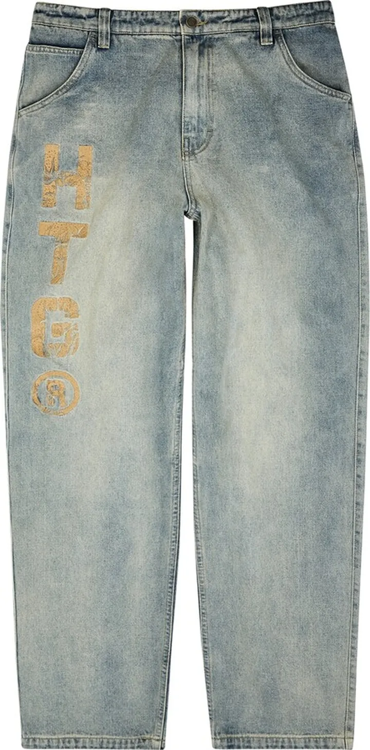 Honor The Gift Embroidered Wide-leg Jeans