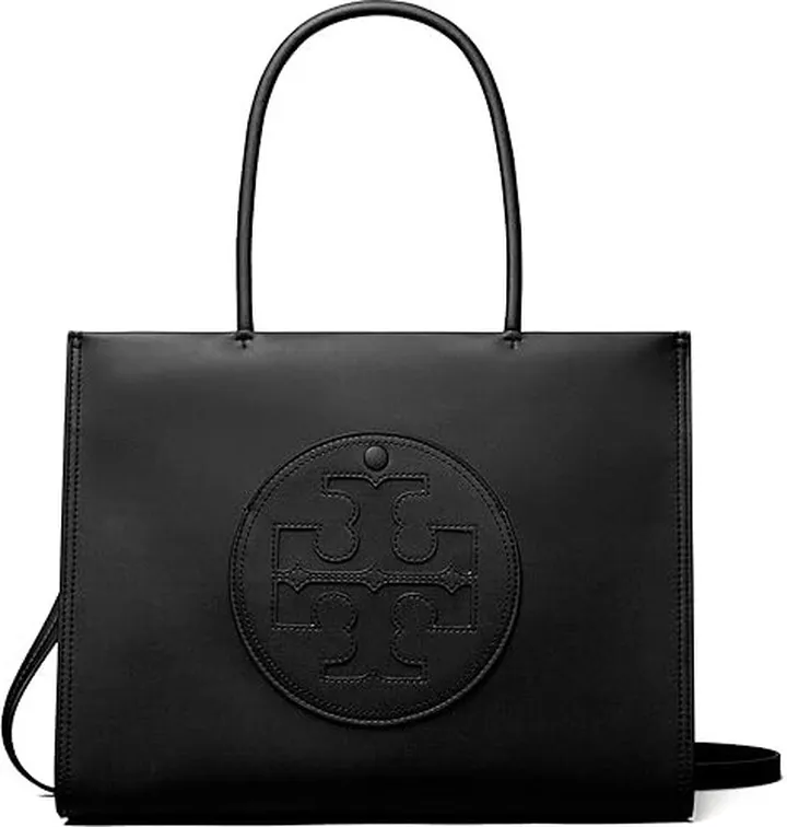 Tory Burch Ella Bio Small Tote (Black) Handbags
