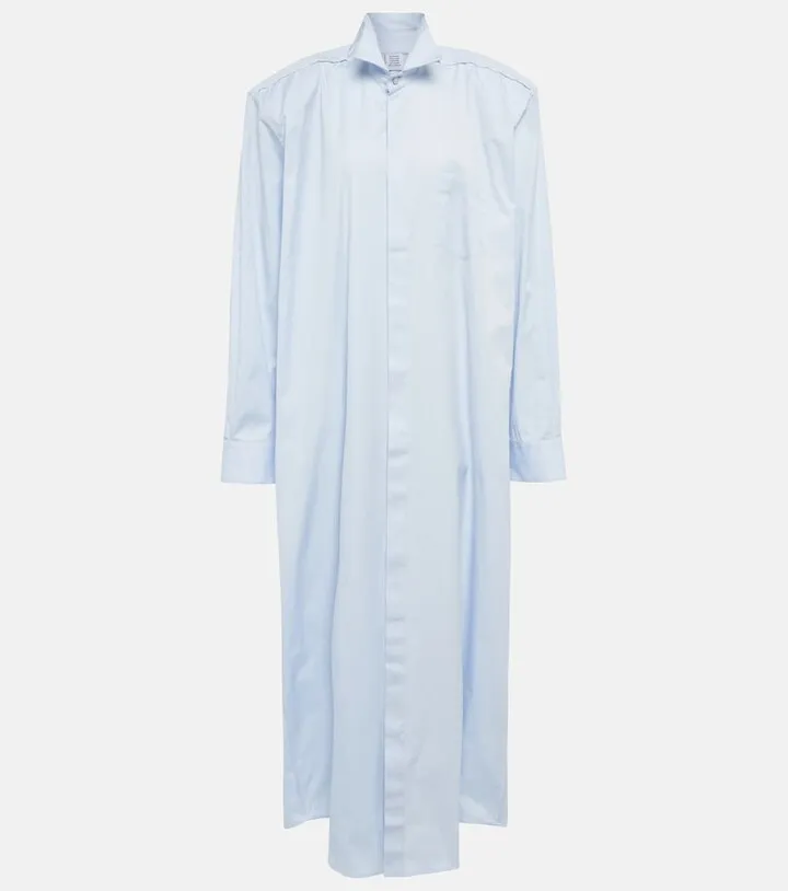 Deconstructed cotton shirt dress