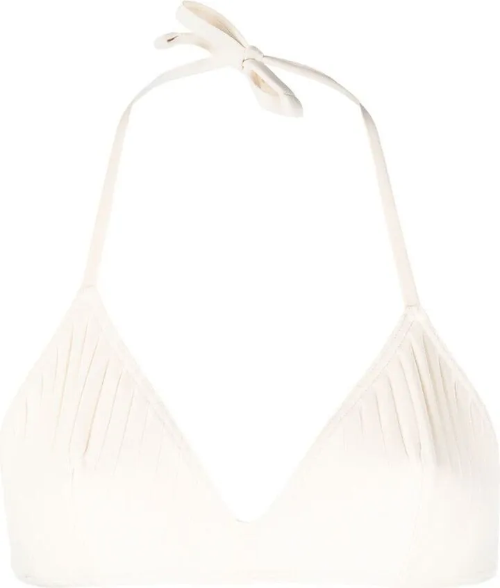 Ribbed Triangle Bikini Top