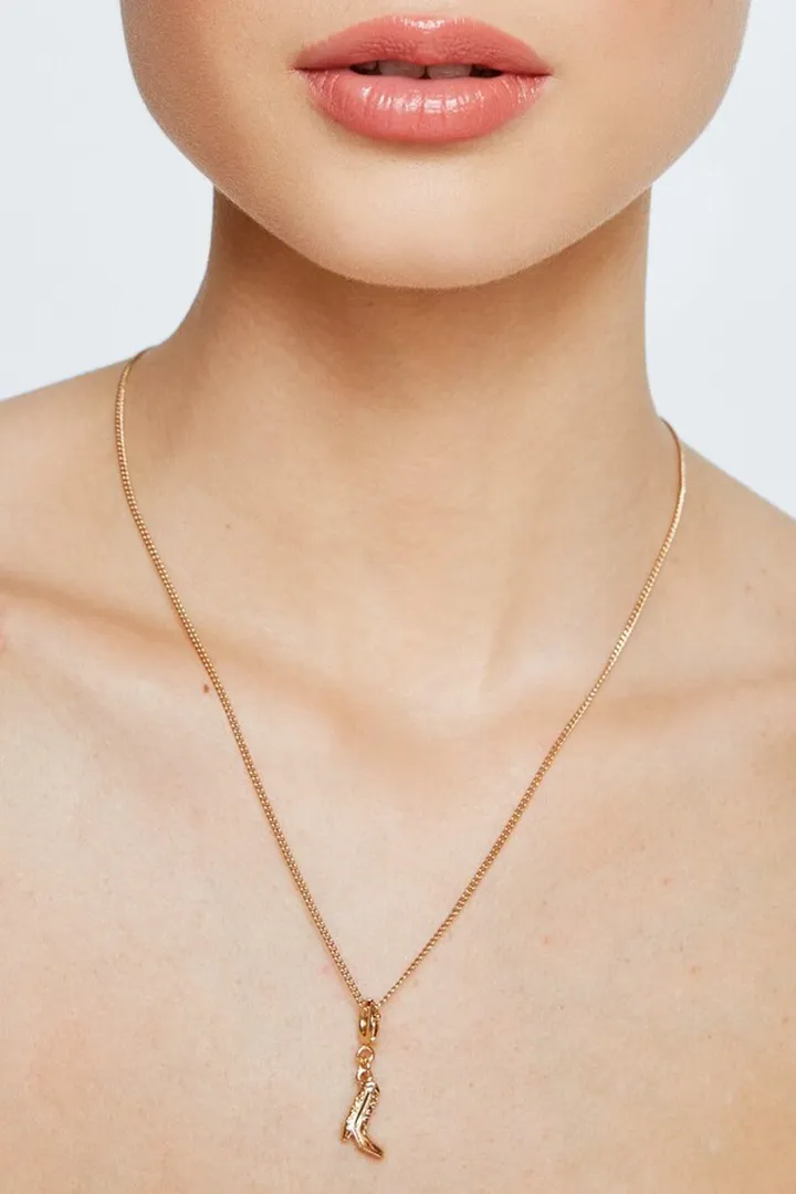 Nasty Gal Womens Cowboy Boot Pendant Charm
