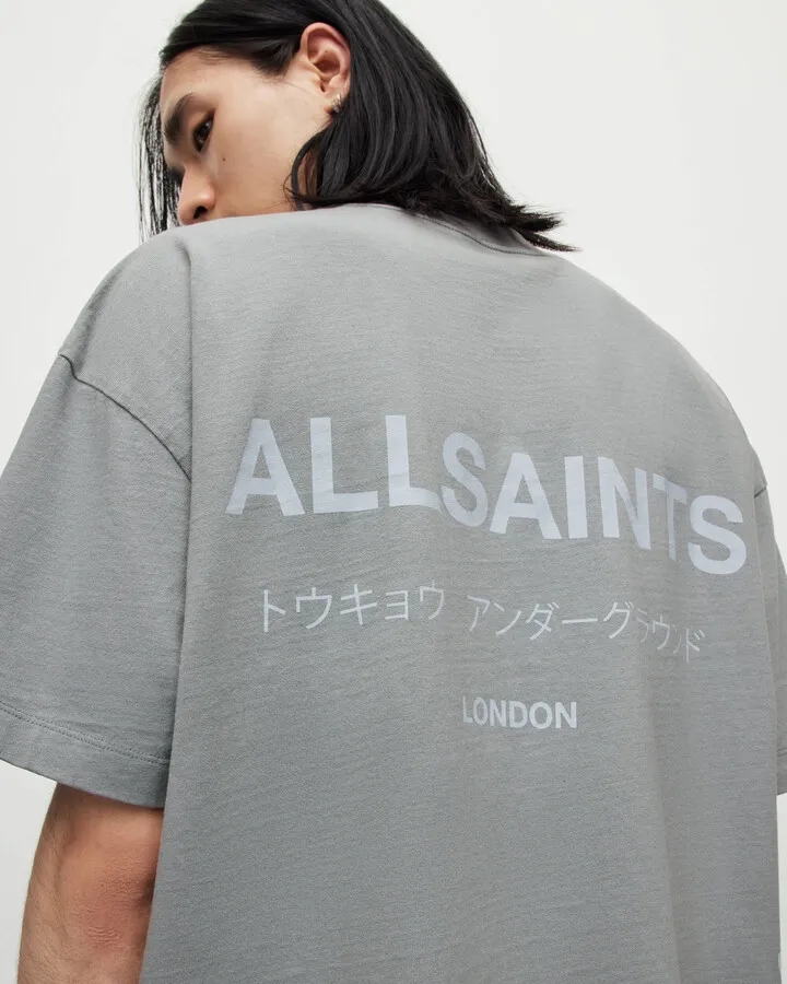 Underground Oversized Crew T-Shirt - Metallic Grey