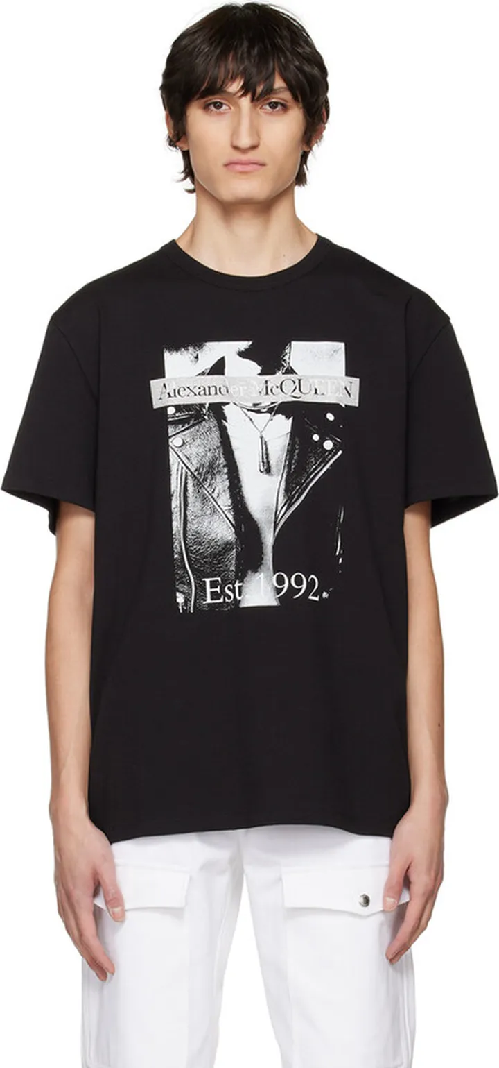 Alexander McQueen Black Printed T-Shirt