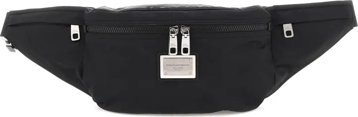 Dolce & Gabbana Branded Jacquard Nylon Beltpack