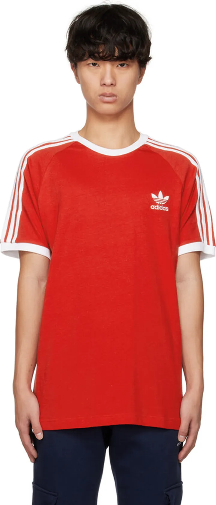 adidas Originals Red Adicolor Classics 3-Stripes T-Shirt