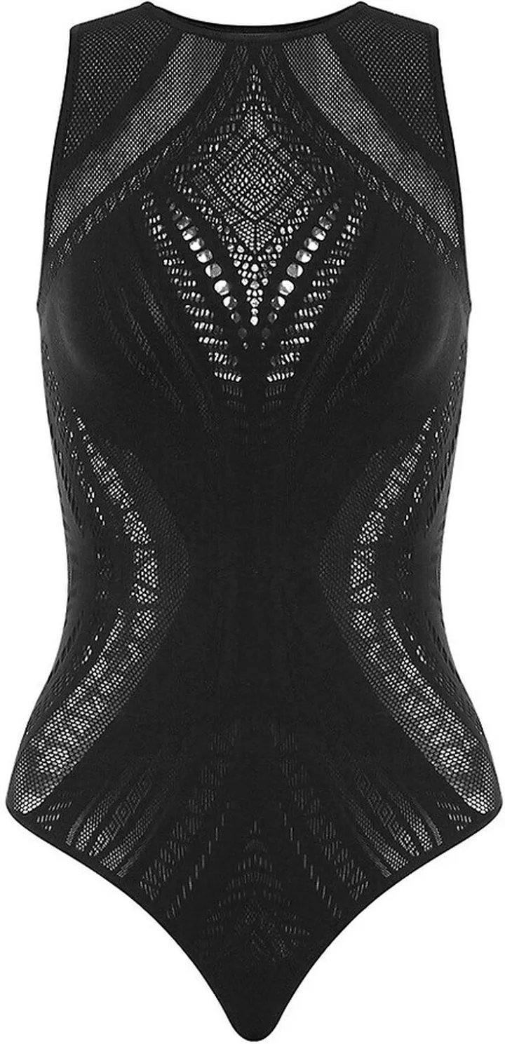 Wolford x Alberta Ferretti Ajoure Net & Lace Bodysuit