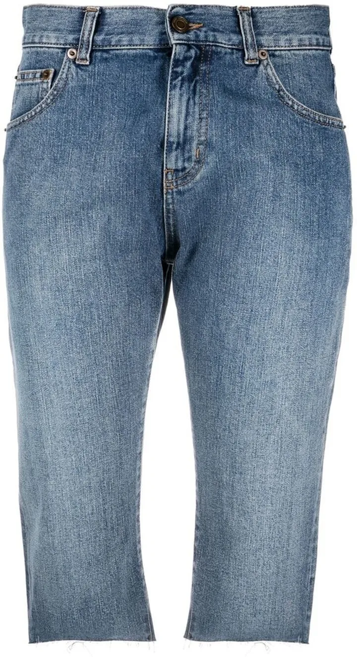 Knee-Length Denim Shorts