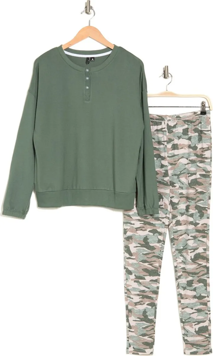 Long Sleeve Henley & Pants Pajamas
