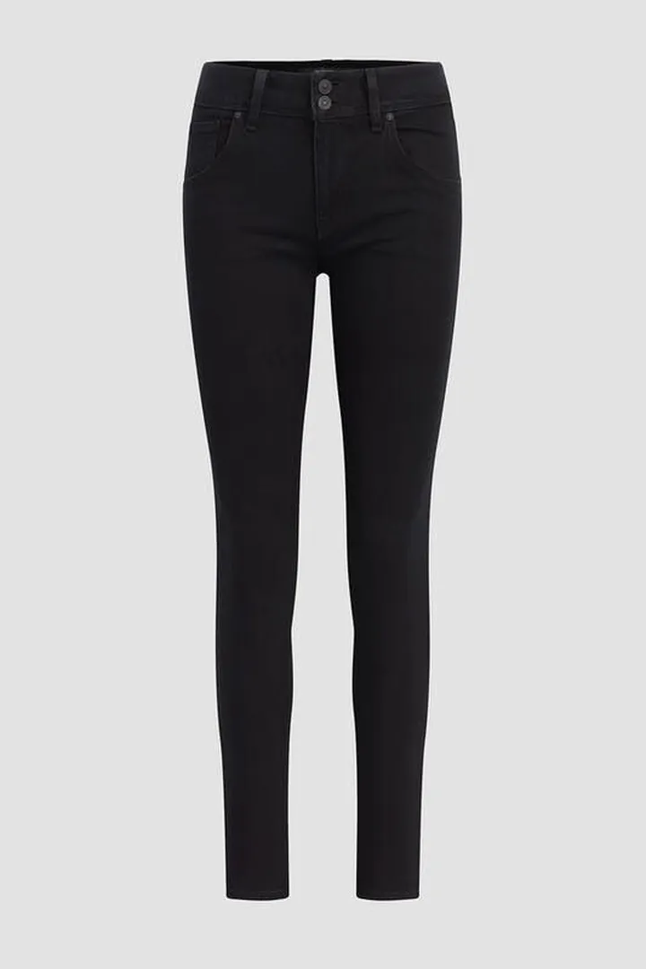 Hudson Jeans Collin Mid-Rise Skinny Jean - Black