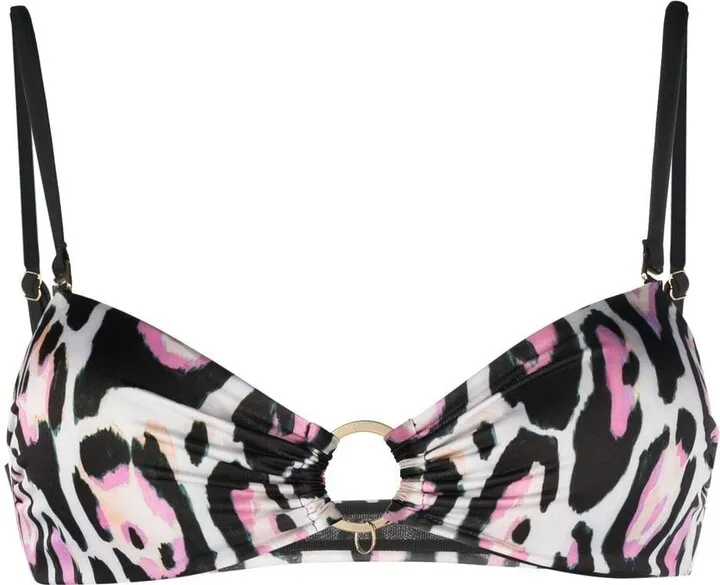 Jaguar-Print Bikini Top