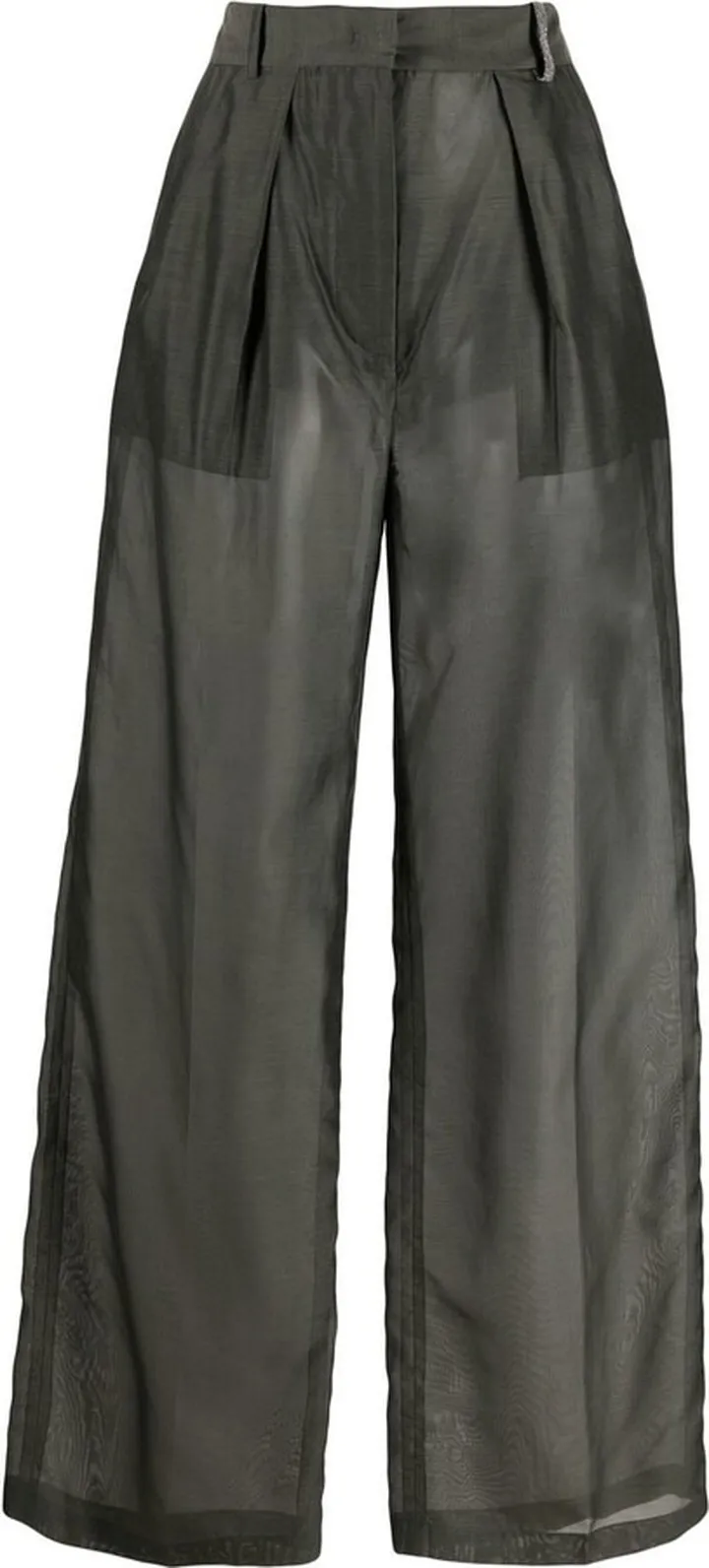 Pleated Straight-Leg Trousers