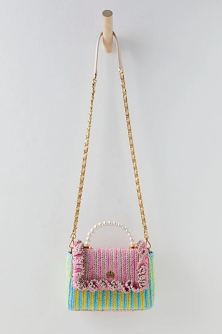 Raffia Ruffle Tabitha Bag by Lele Sadoughi at Free People