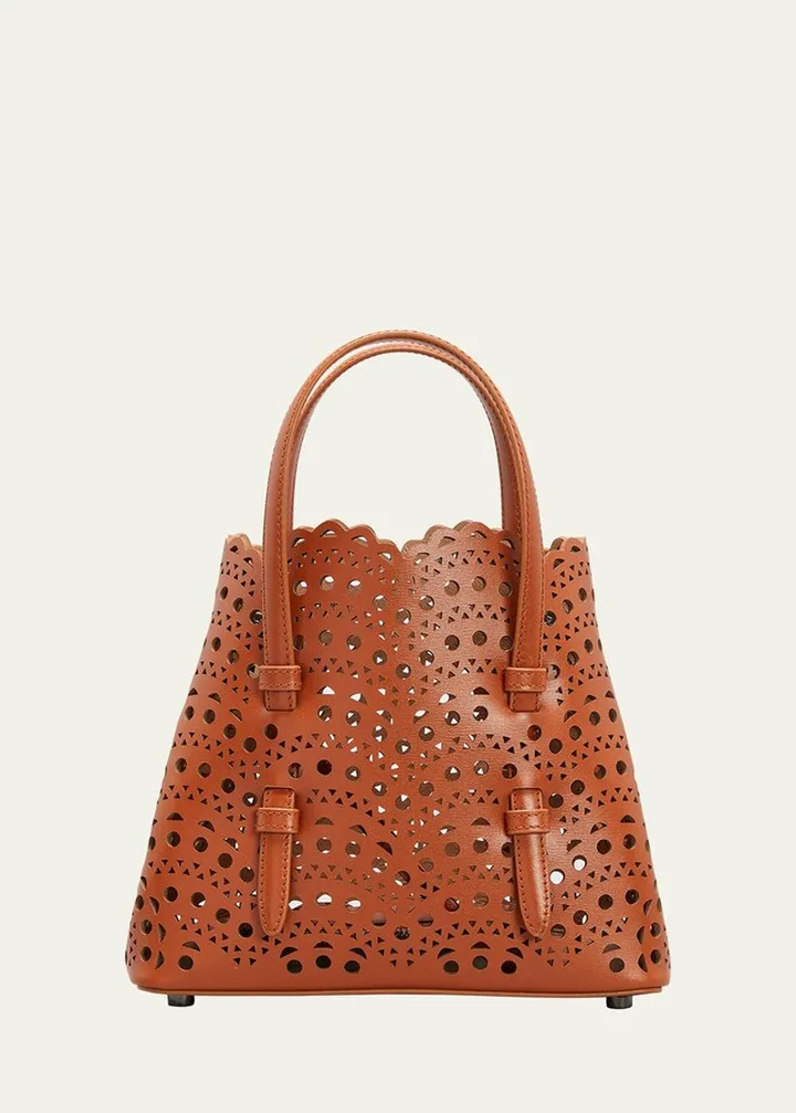 Mina Small Laser-Cut Tote Bag